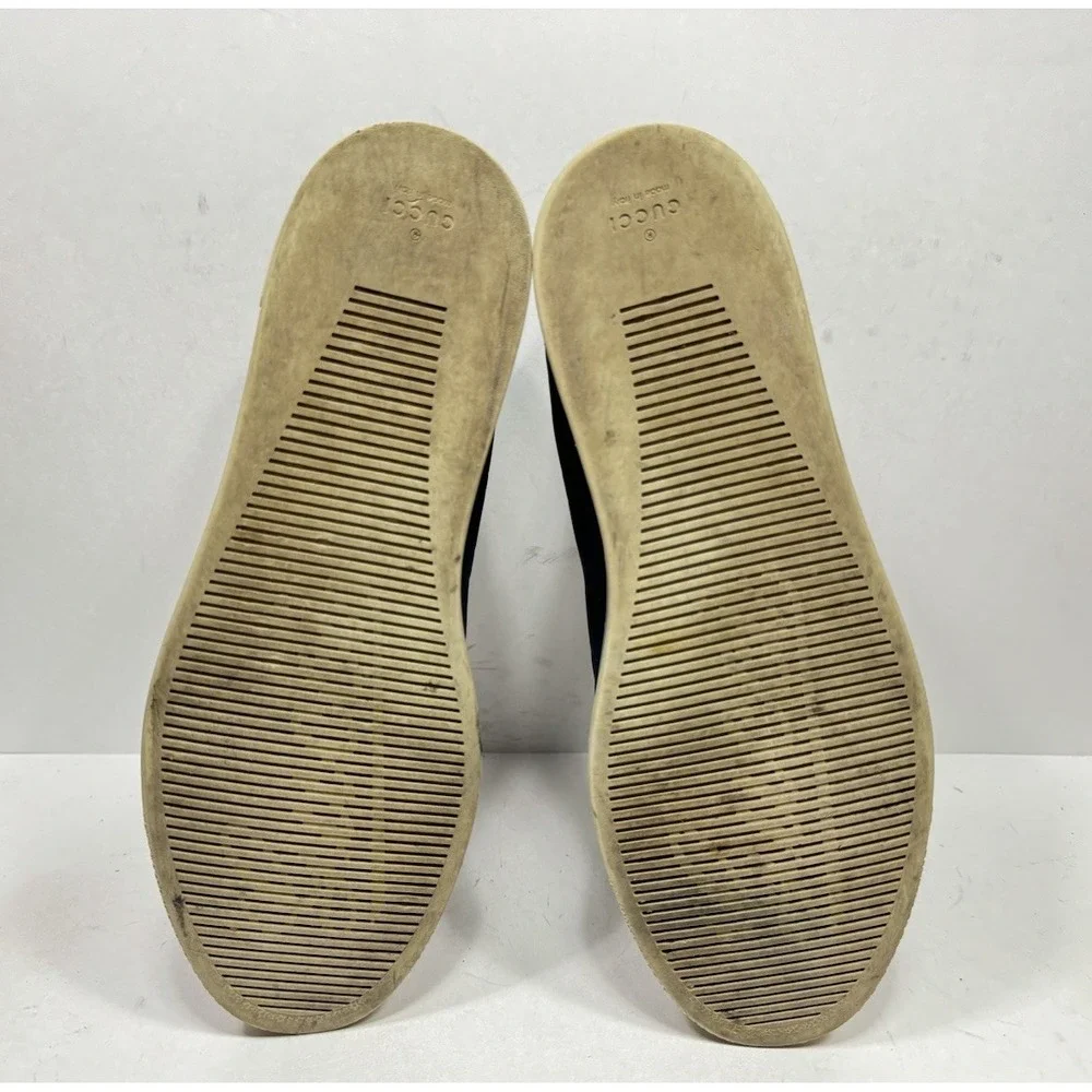 Gucci Guccissima GG Logo High Top Blue Shoes‎ Men's Size 10.5 US / 9.5 G